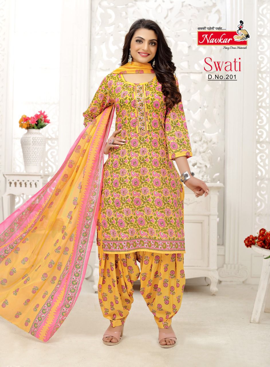 Navkar Swati 2 Daily Wear Wholesale Cotton Printed Readymade Patiyala Suits
